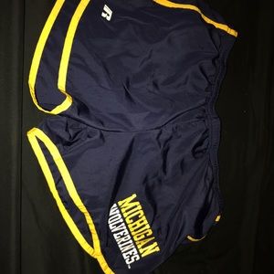Michigan Wolverines track shorts